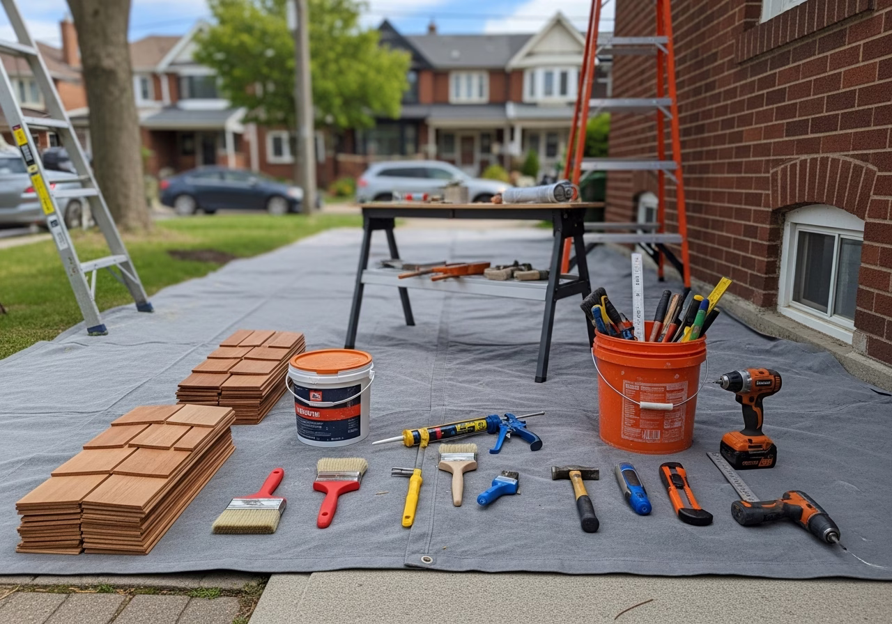 Chimney Inspection — tools and materials staged in a Greater Toronto Area home