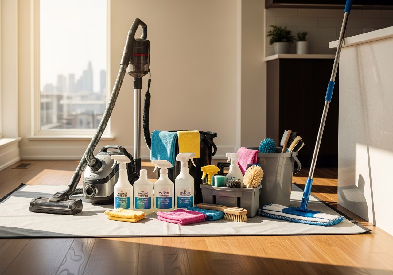 Top Cleaning Contractors — tools and materials staged in a Greater Toronto Area home