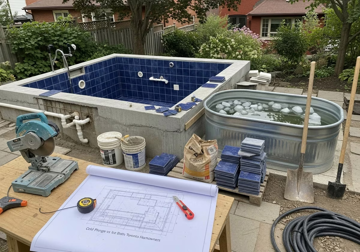 Cold Plunge vs Ice Bath — tools and materials staged in a Greater Toronto Area home