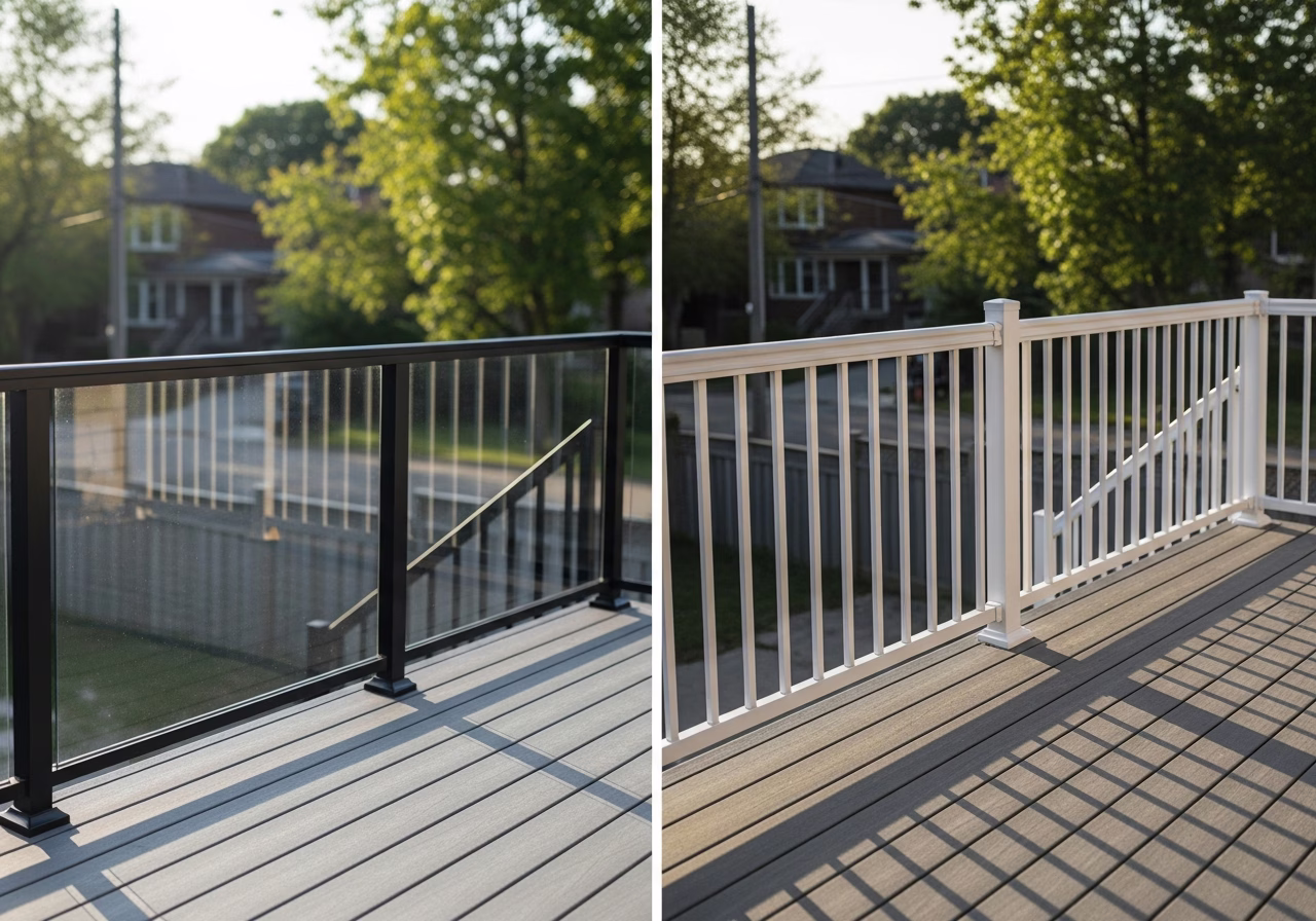 Composite Deck Railing Systems — finished result in a Toronto or GTA home by RenoHouse