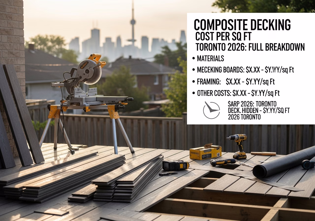 Composite Decking Cost Per Sq Ft β tools and materials staged in a Greater Toronto Area home