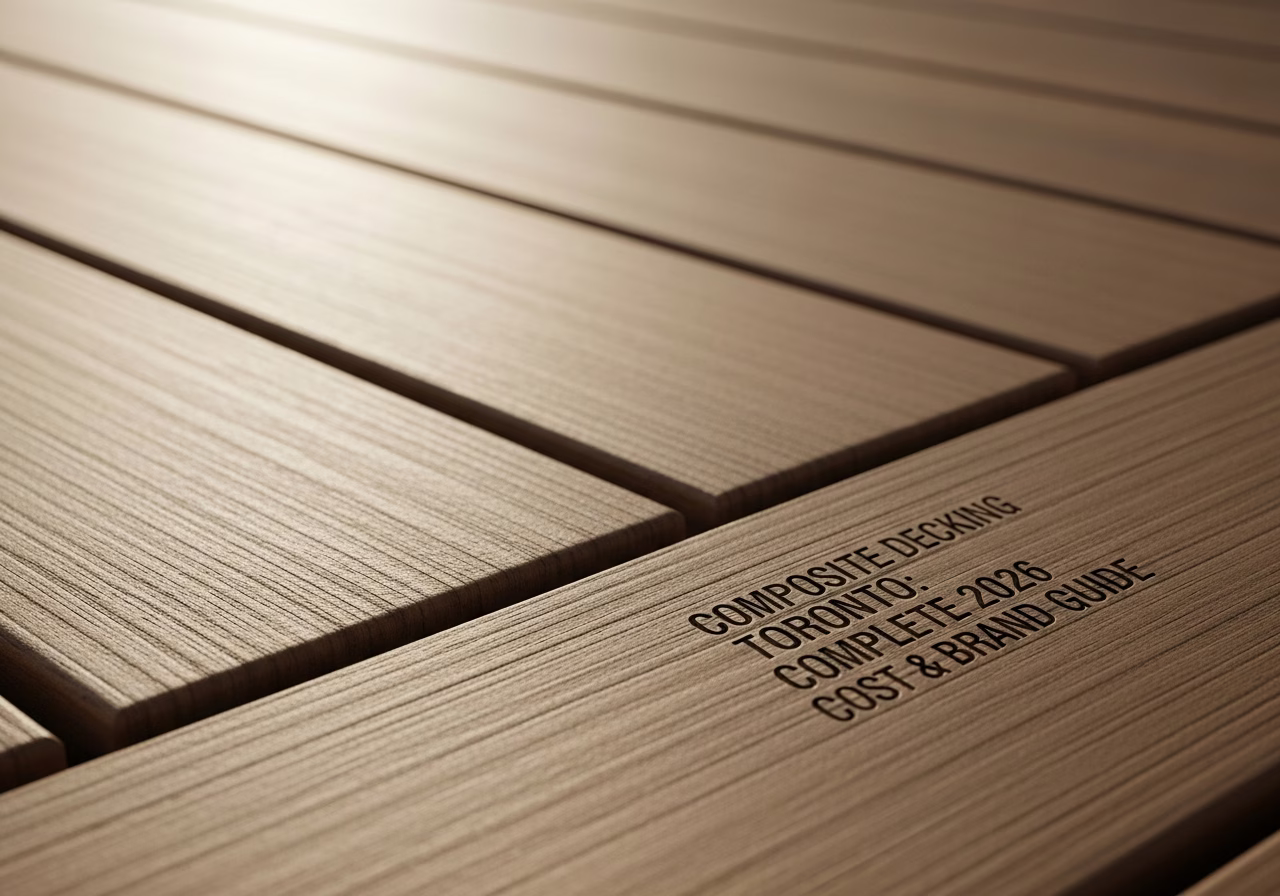 Composite Decking โ close-up of professional workmanship in a Toronto-area home
