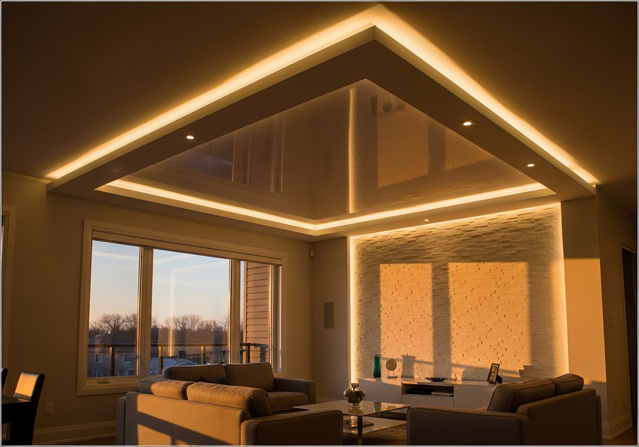 Cove Lighting with Stretch Ceiling — finished result in a Toronto or GTA home by RenoHouse