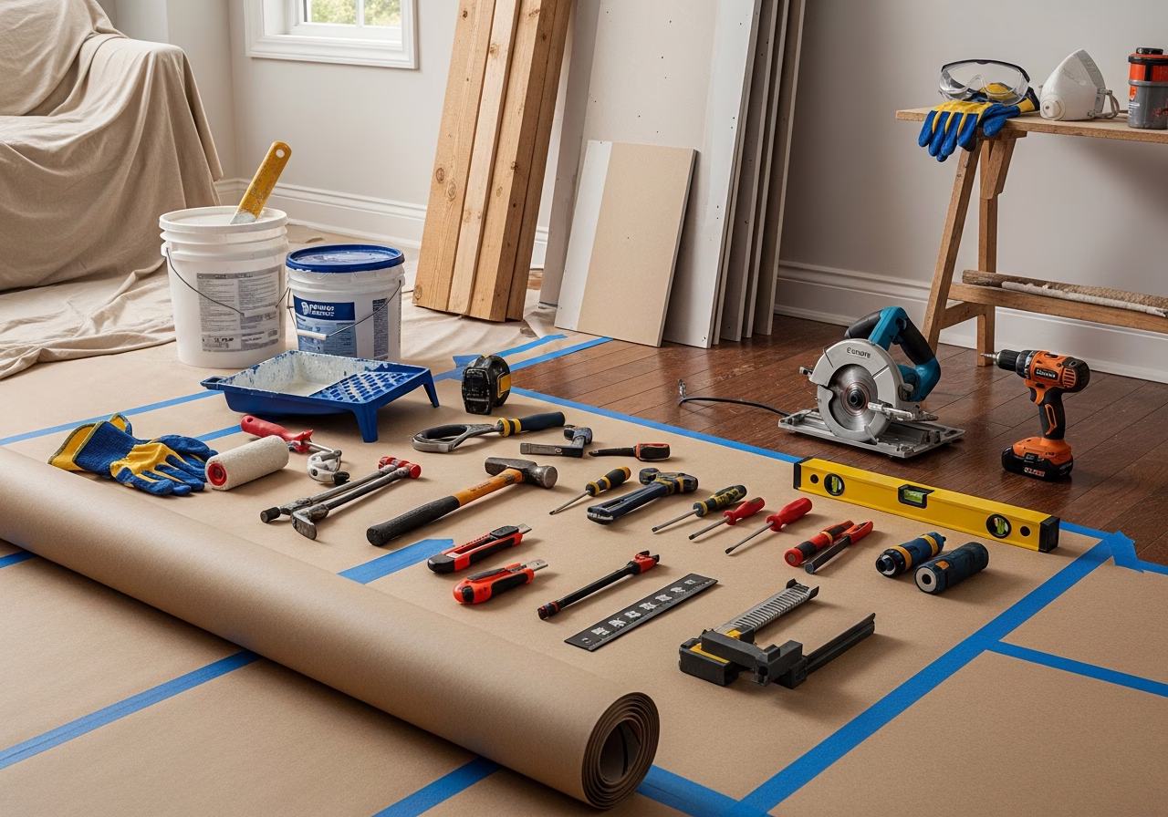 Crawl Space Encapsulation Mistakes โ tools and materials staged in a Greater Toronto Area home