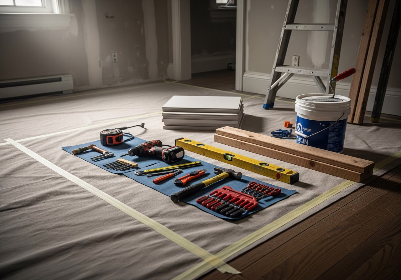 Crawl Space Encapsulation ROI Toronto Resale โ tools and materials staged in a Greater Toronto Area home