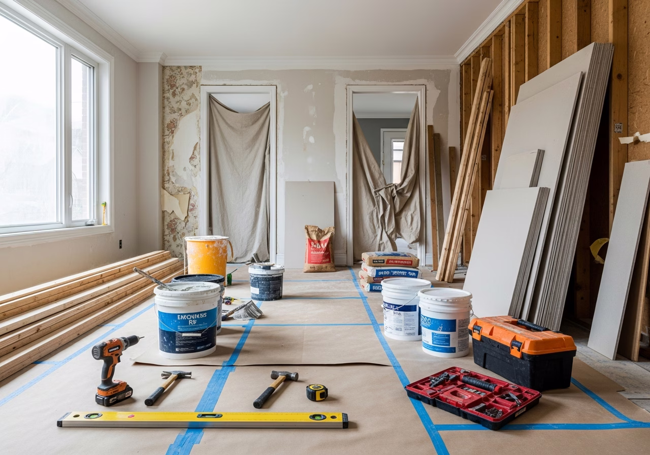 Crawl Space Pest Control โ tools and materials staged in a Greater Toronto Area home