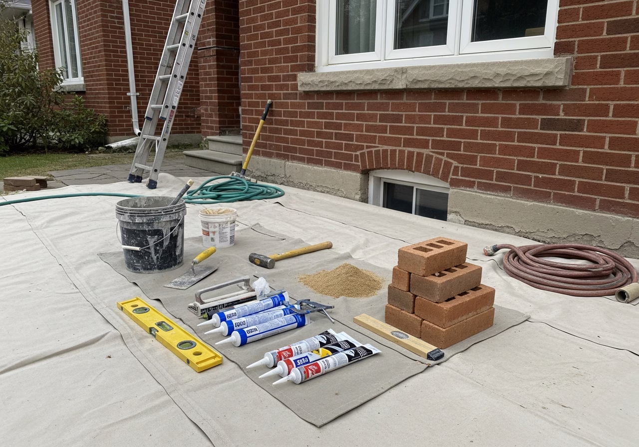 Building a Deck — tools and materials staged in a Greater Toronto Area home