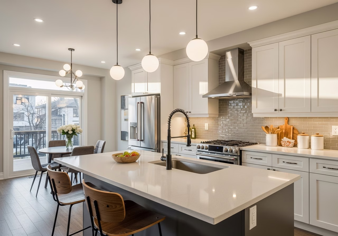 Decking Lighting Ideas — finished result in a Toronto or GTA home by RenoHouse