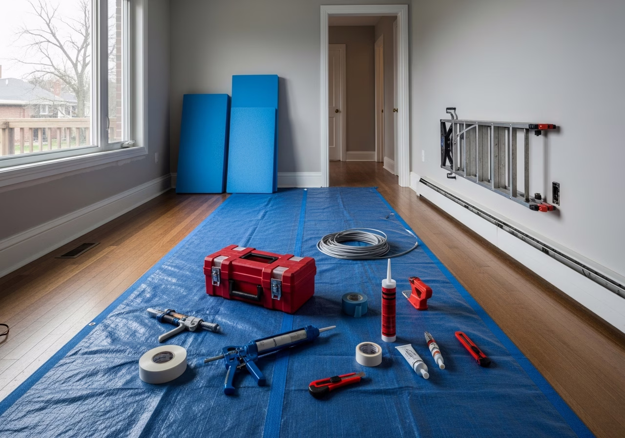 DIY vs Professional Attic Insulation — tools and materials staged in a Greater Toronto Area home