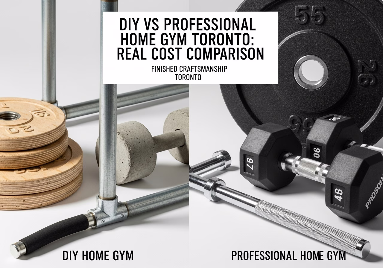 DIY vs Professional Home Gym β close-up of professional workmanship in a Toronto-area home