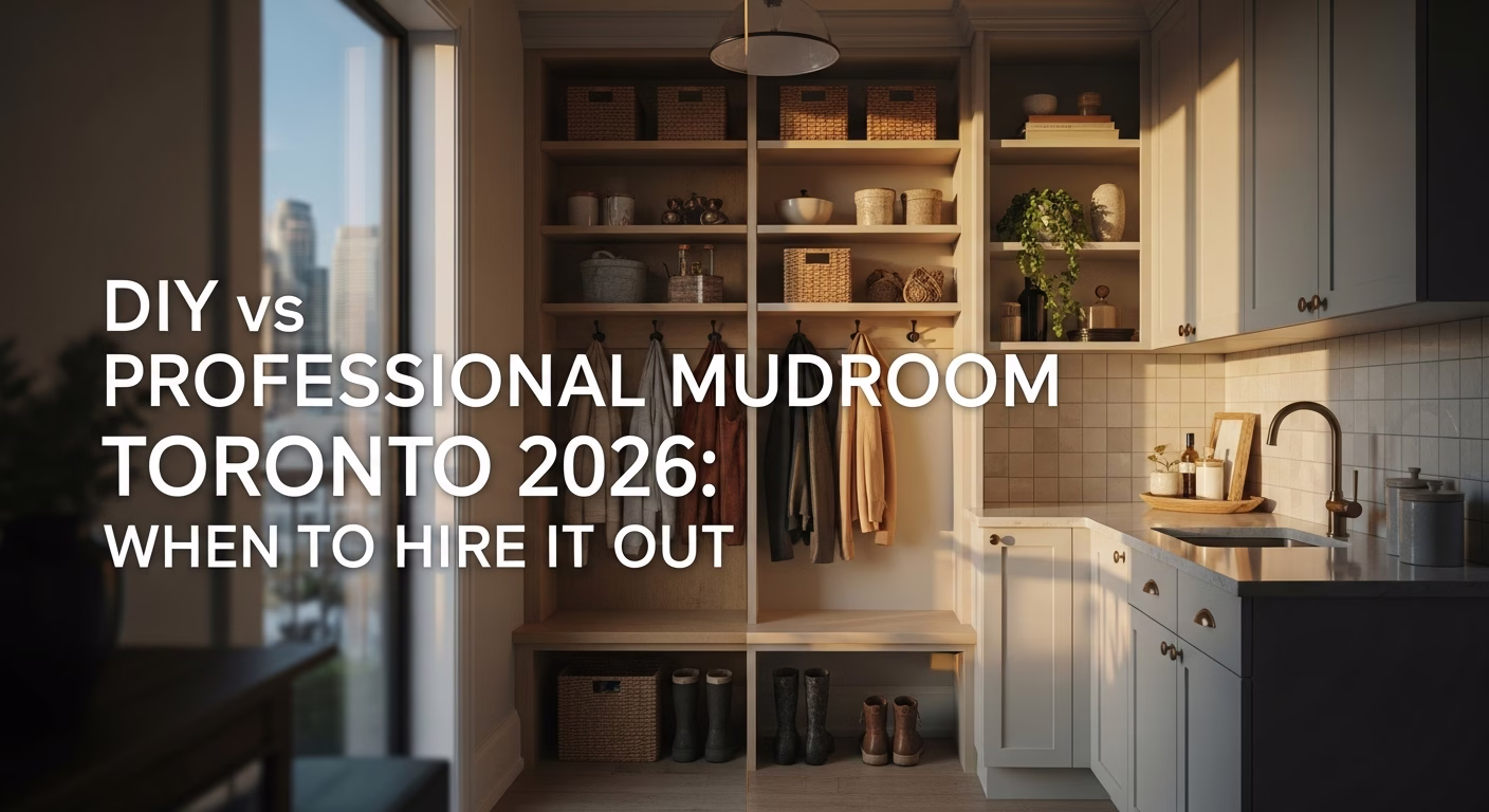 DIY vs Professional Mudroom Toronto 2026: When to Hire It Out