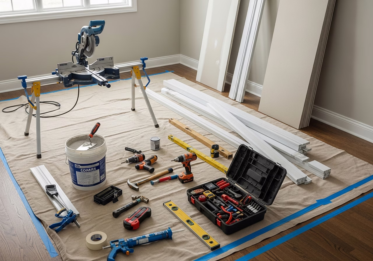 Dog Wash Station in Mudroom β tools and materials staged in a Greater Toronto Area home