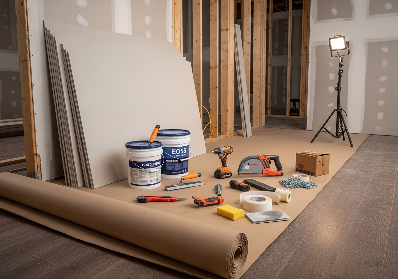 Drywall Repair β tools and materials staged in a Greater Toronto Area home