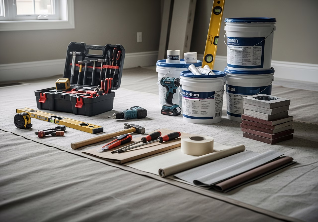 Duplex vs Triplex vs Fourplex โ tools and materials staged in a Greater Toronto Area home