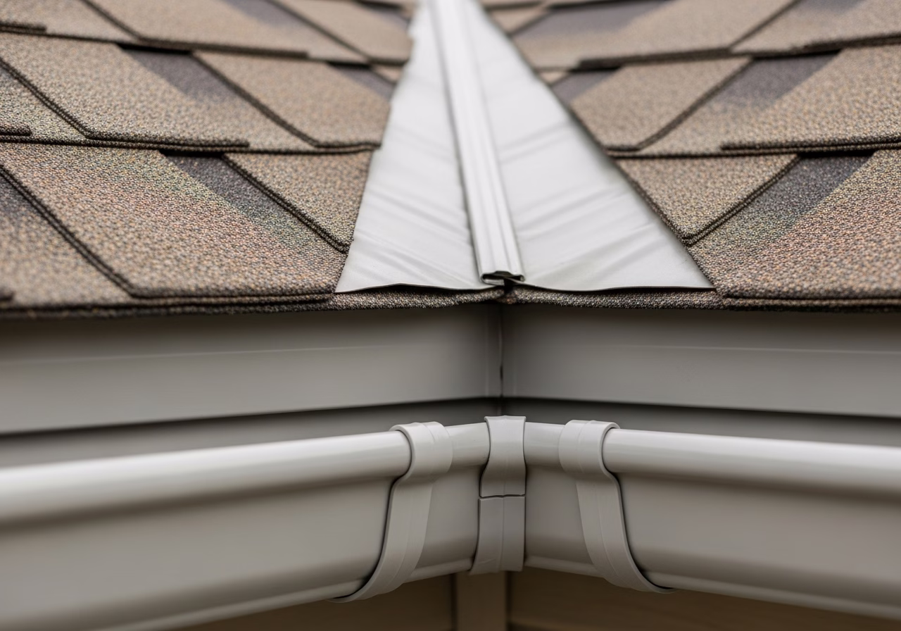Eavestrough and Roof Repair — close-up of professional workmanship in a Toronto-area home