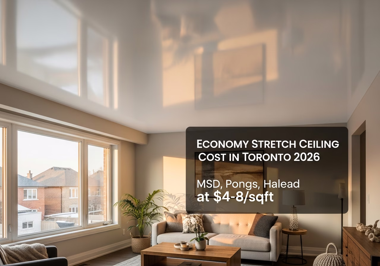 Economy Stretch Ceiling — finished result in a Toronto or GTA home by RenoHouse