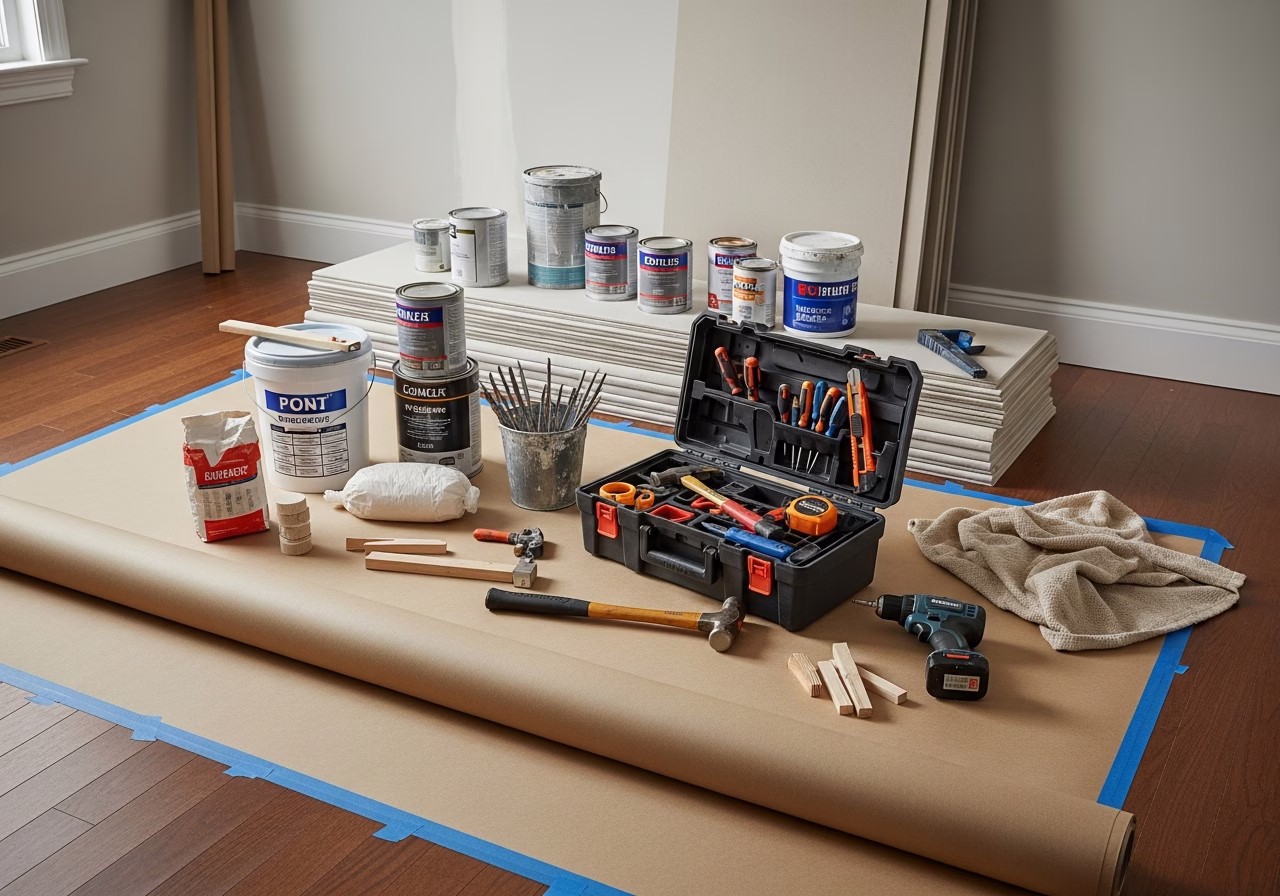 Egress Window vs Window Well โ tools and materials staged in a Greater Toronto Area home