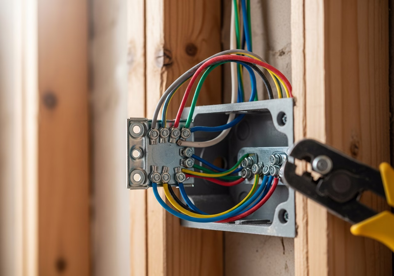 Electrician in Toronto vs Kitchener — close-up of professional workmanship in a Toronto-area home