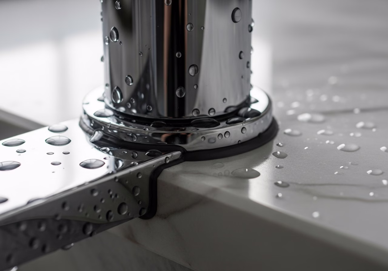 Plumbing — close-up of professional workmanship in a Toronto-area home