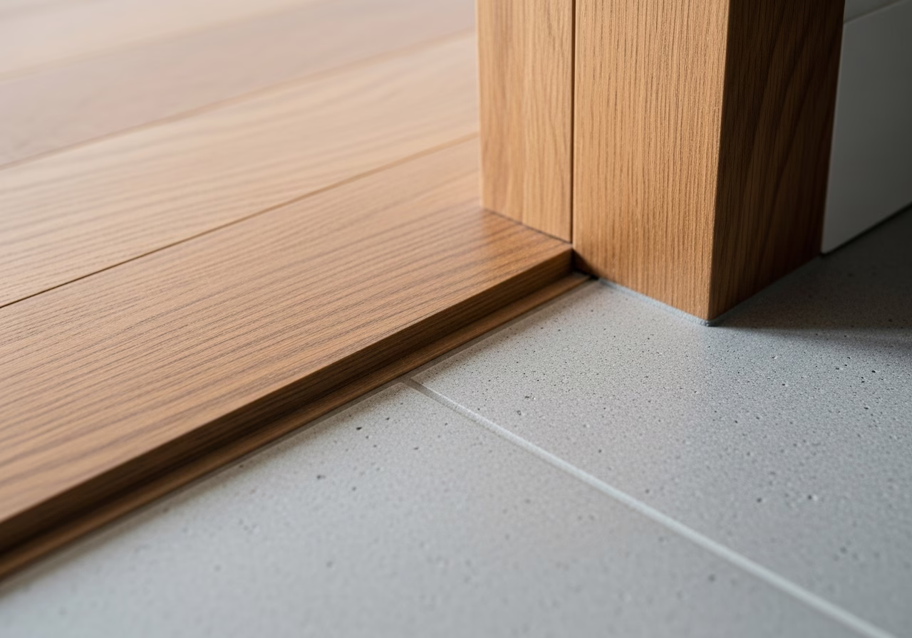 Engineered Hardwood Flooring โ close-up of professional workmanship in a Toronto-area home