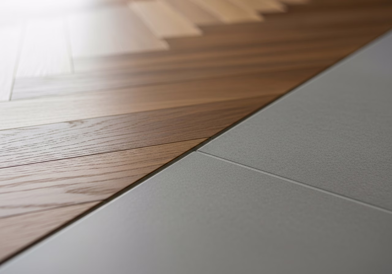 Epoxy Flooring — close-up of professional workmanship in a Toronto-area home