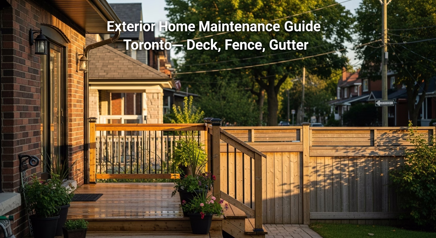 Exterior Home Maintenance Guide Toronto— Deck, Fence, Gutter,