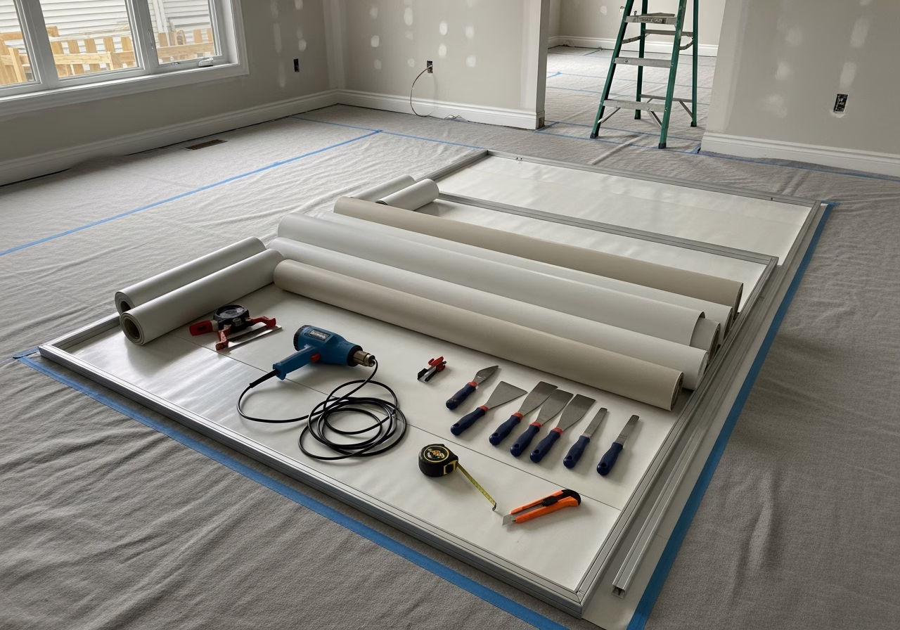Fiber Optic vs LED Matrix Star Ceiling — tools and materials staged in a Greater Toronto Area home