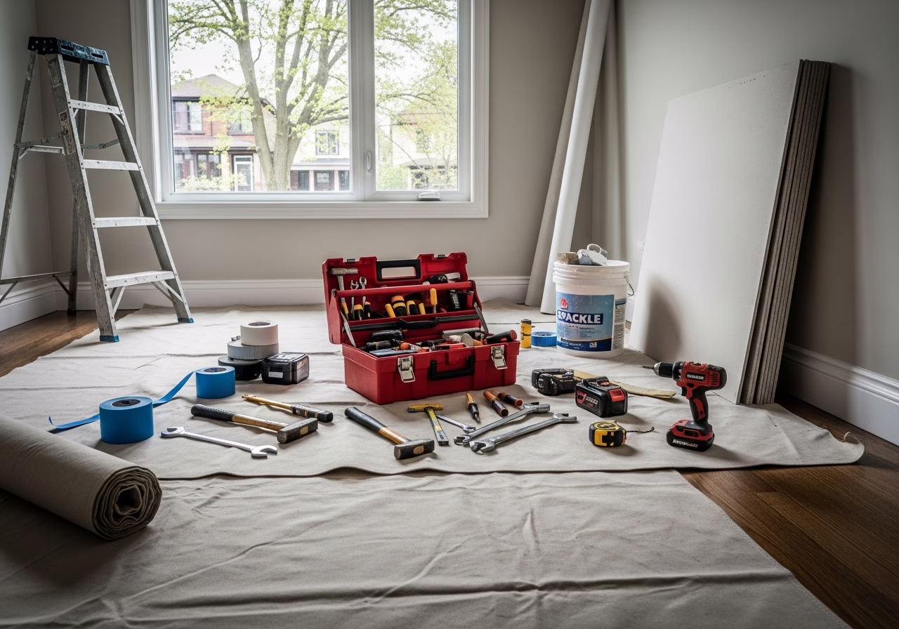 Full House Remodeling — tools and materials staged in a Greater Toronto Area home