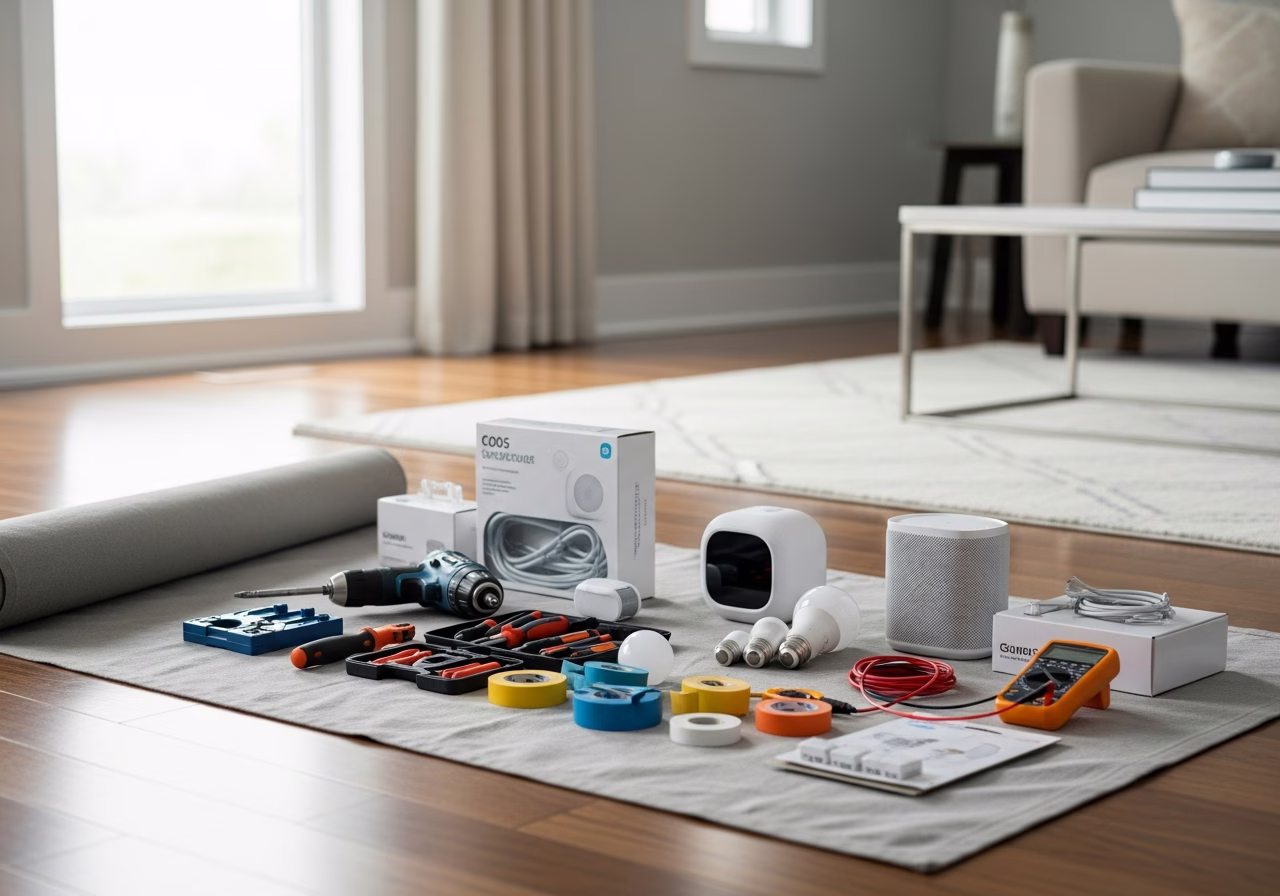 Gaming and Low-Latency Home Networks — tools and materials staged in a Greater Toronto Area home