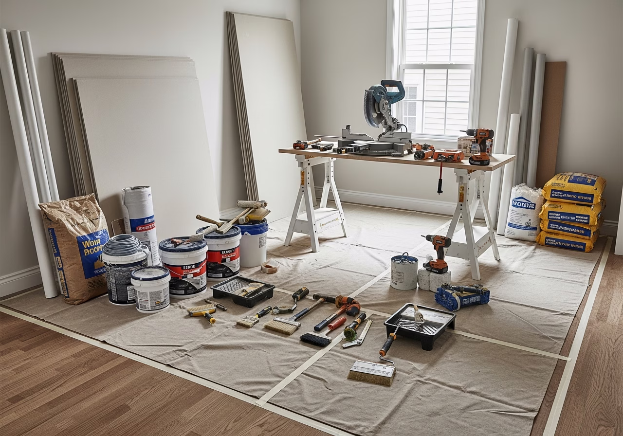 Garage Door Opener Installation β tools and materials staged in a Greater Toronto Area home