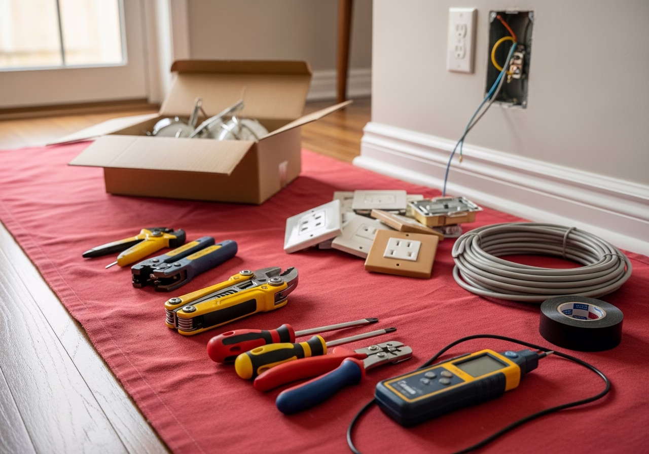 Generator Sizing — tools and materials staged in a Greater Toronto Area home