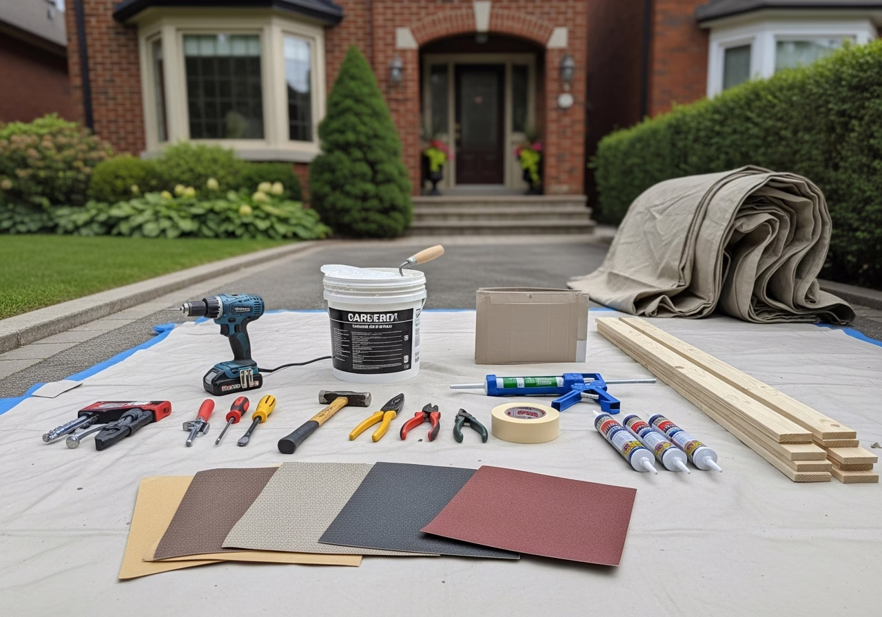 How Often to Clean Gutters — tools and materials staged in a Greater Toronto Area home