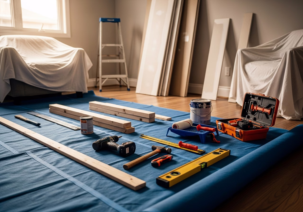 Handyman and Home Maintenance β tools and materials staged in a Greater Toronto Area home