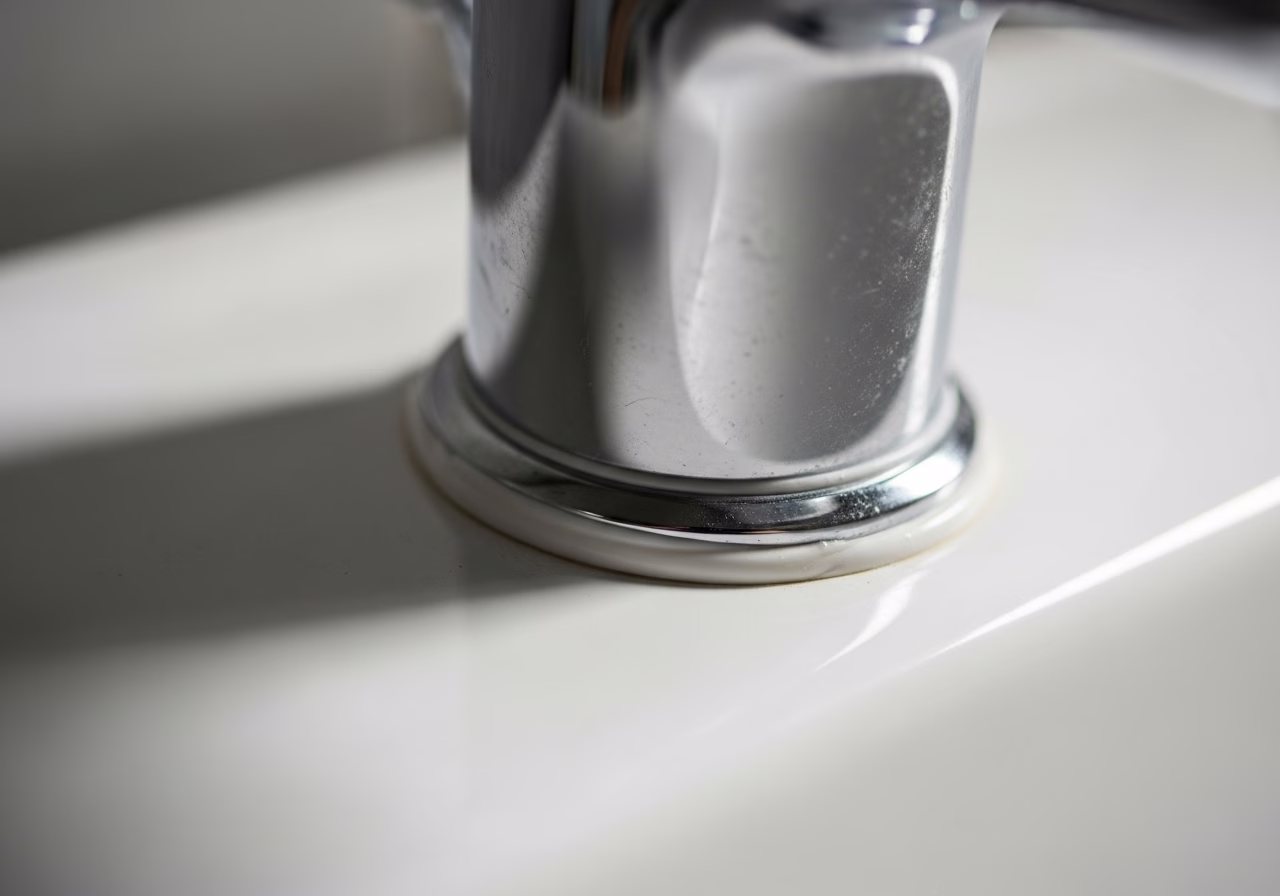 Hard Water Signs — close-up of professional workmanship in a Toronto-area home