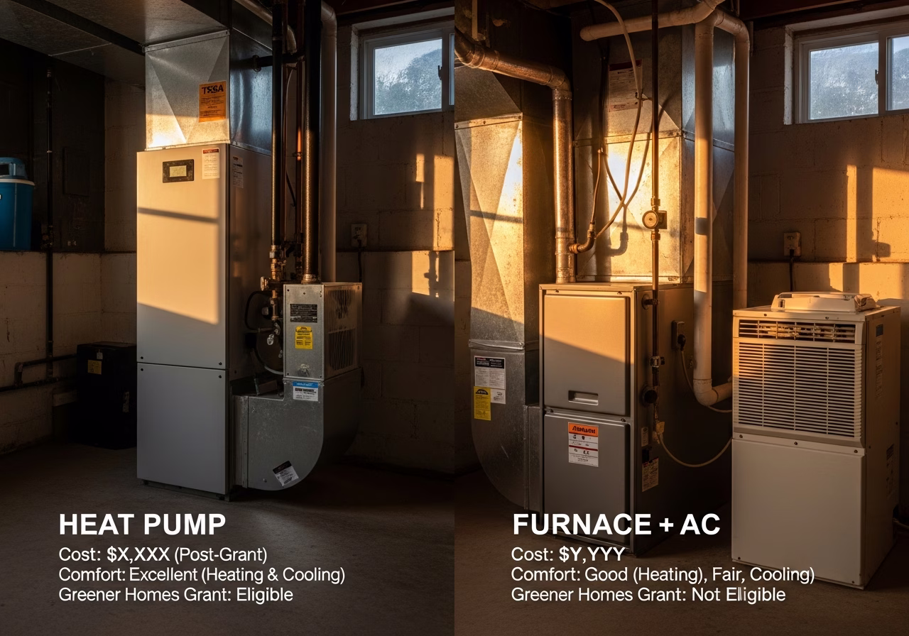 Heat Pump vs Furnace + AC — finished result in a Toronto or GTA home by RenoHouse