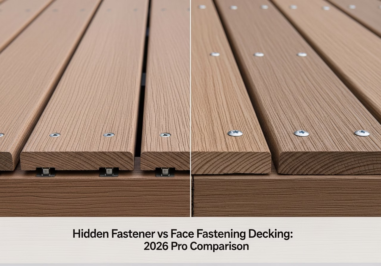 Hidden Fastener vs Face Fastening Decking — close-up of professional workmanship in a Toronto-area home