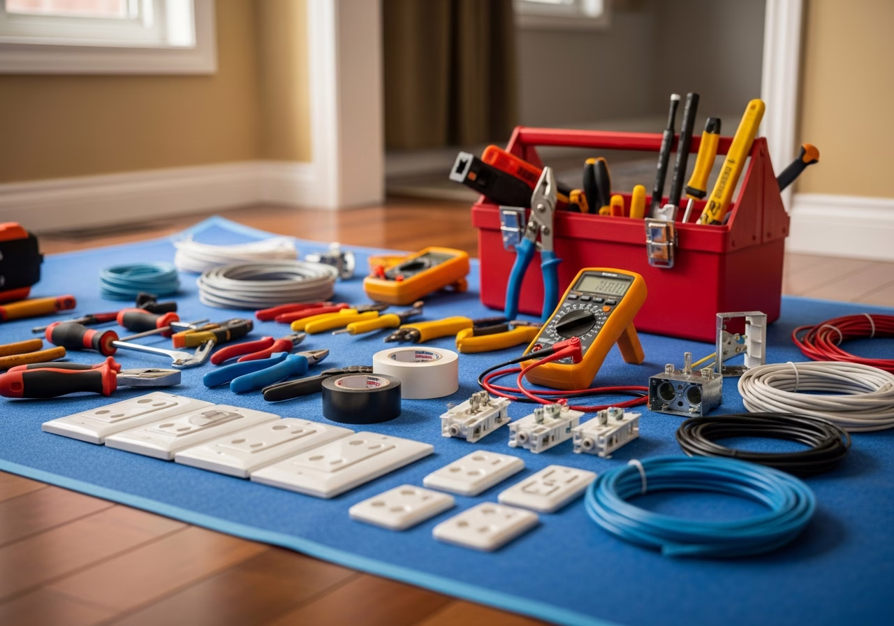 Home Battery โ tools and materials staged in a Greater Toronto Area home