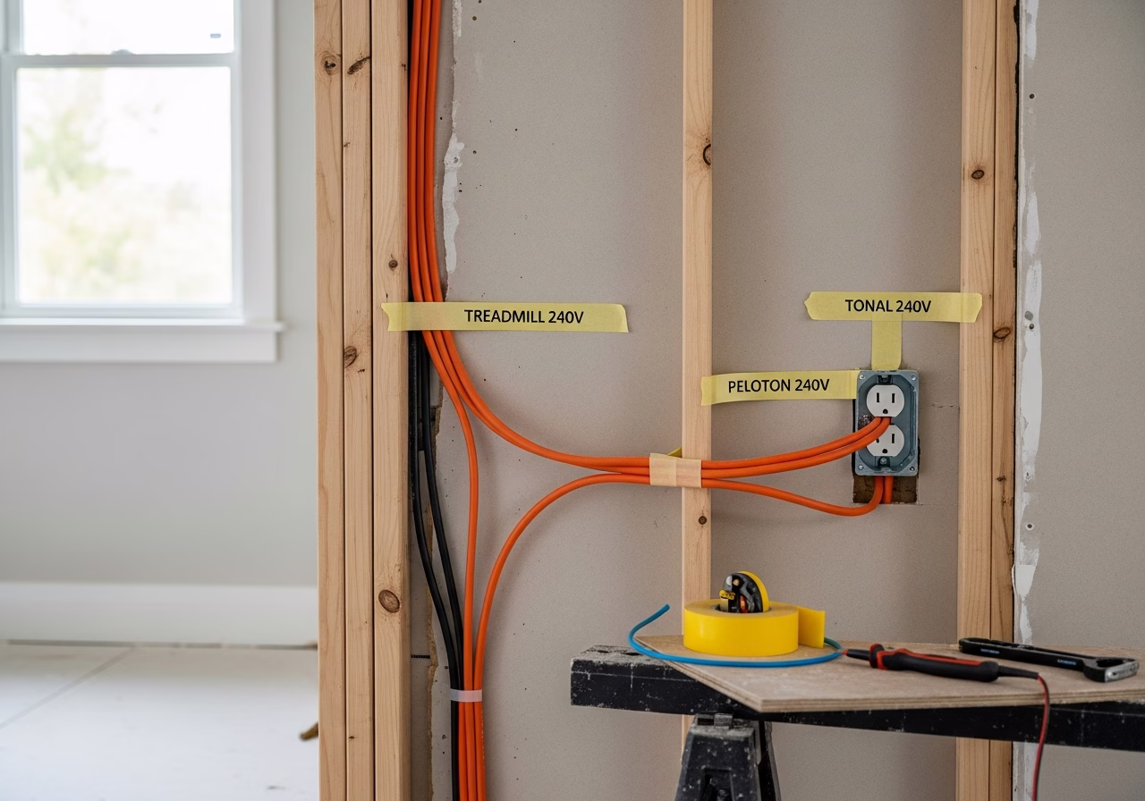 Home Gym Electrical Requirements β tools and materials staged in a Greater Toronto Area home
