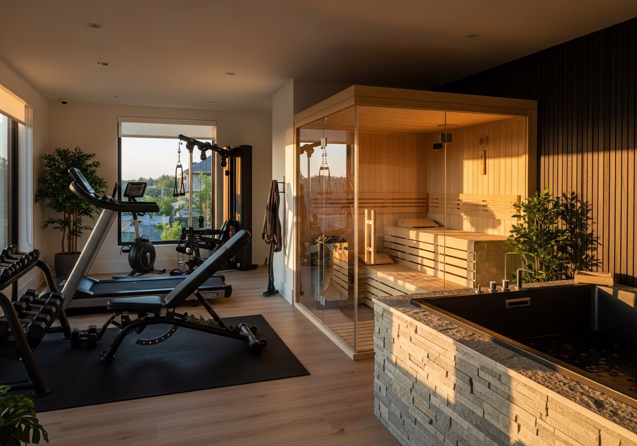 Home Gym + Sauna + Cold Plunge — finished result in a Toronto or GTA home by RenoHouse