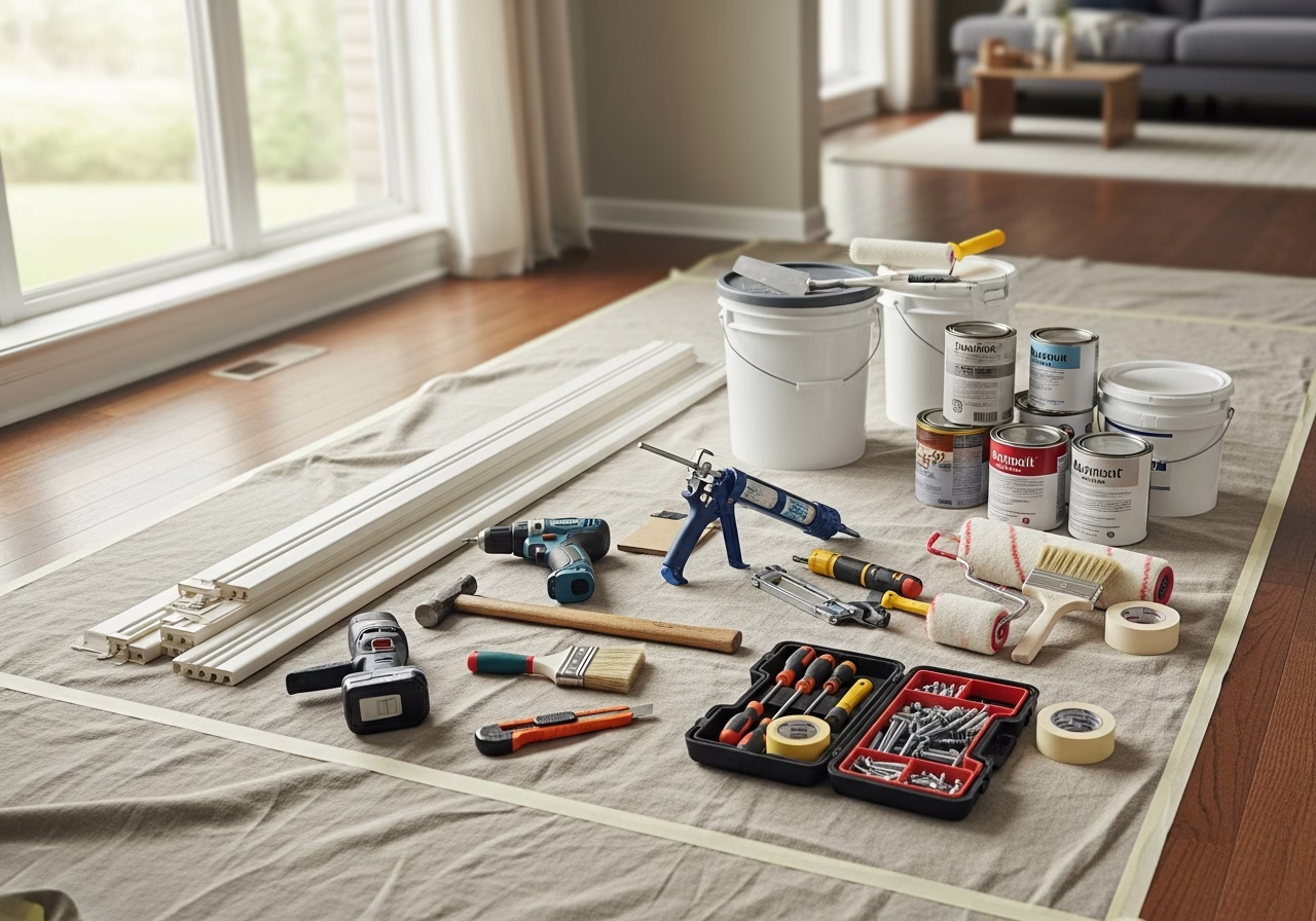 Home Renovation β tools and materials staged in a Greater Toronto Area home