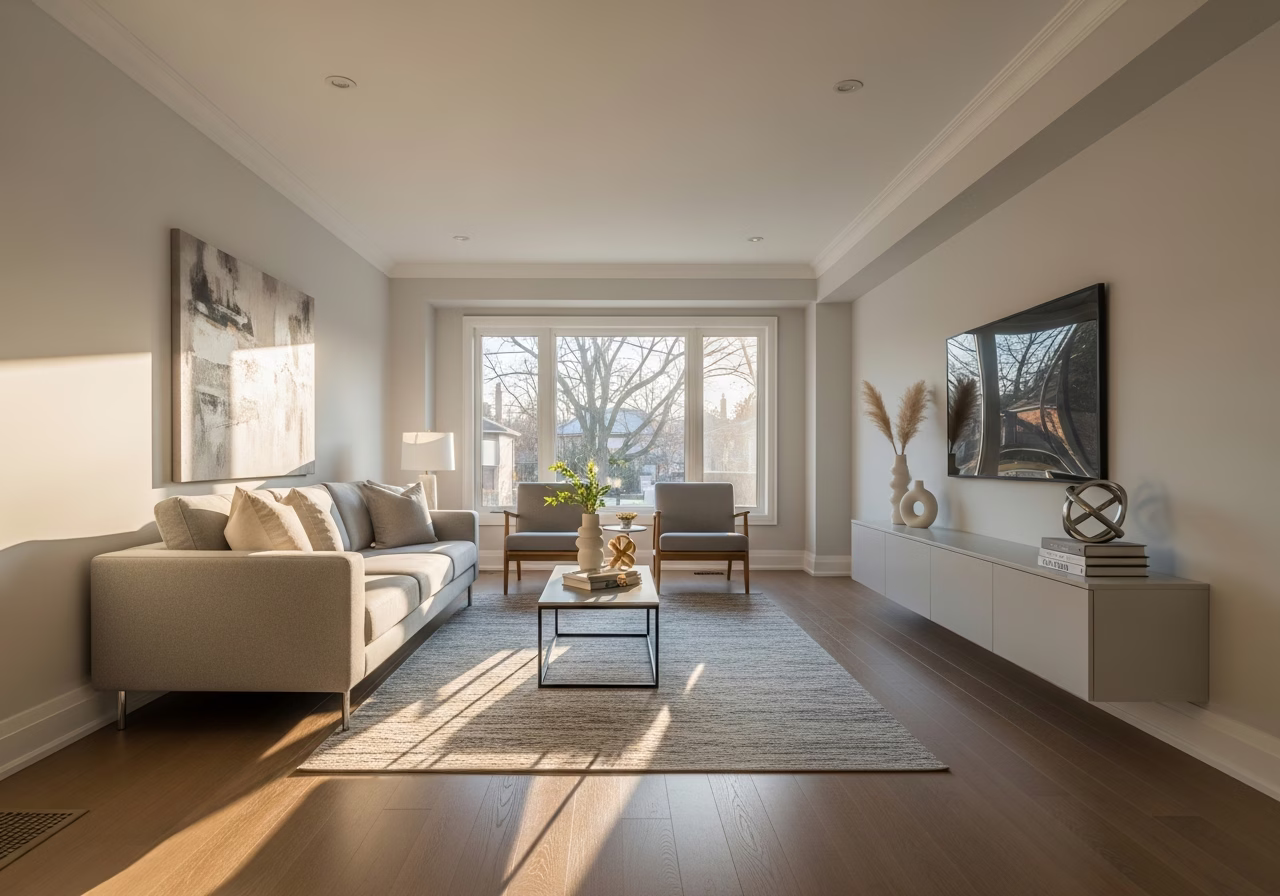 Cleaning a Concrete Patio — finished result in a Toronto or GTA home by RenoHouse