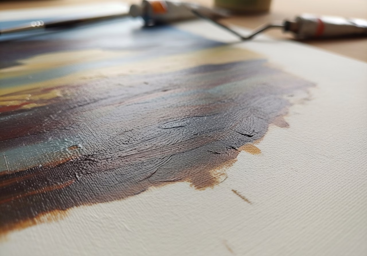 Hanging Paintings Without Nails — close-up of professional workmanship in a Toronto-area home