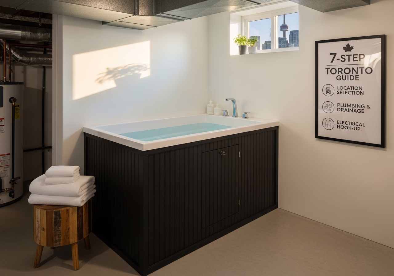 Installing Cold Plunge in Basement β finished result in a Toronto or GTA home by RenoHouse
