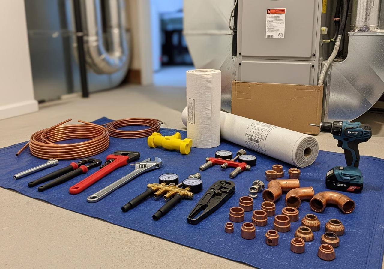 HRV vs Bath Fan vs Range Hood โ tools and materials staged in a Greater Toronto Area home