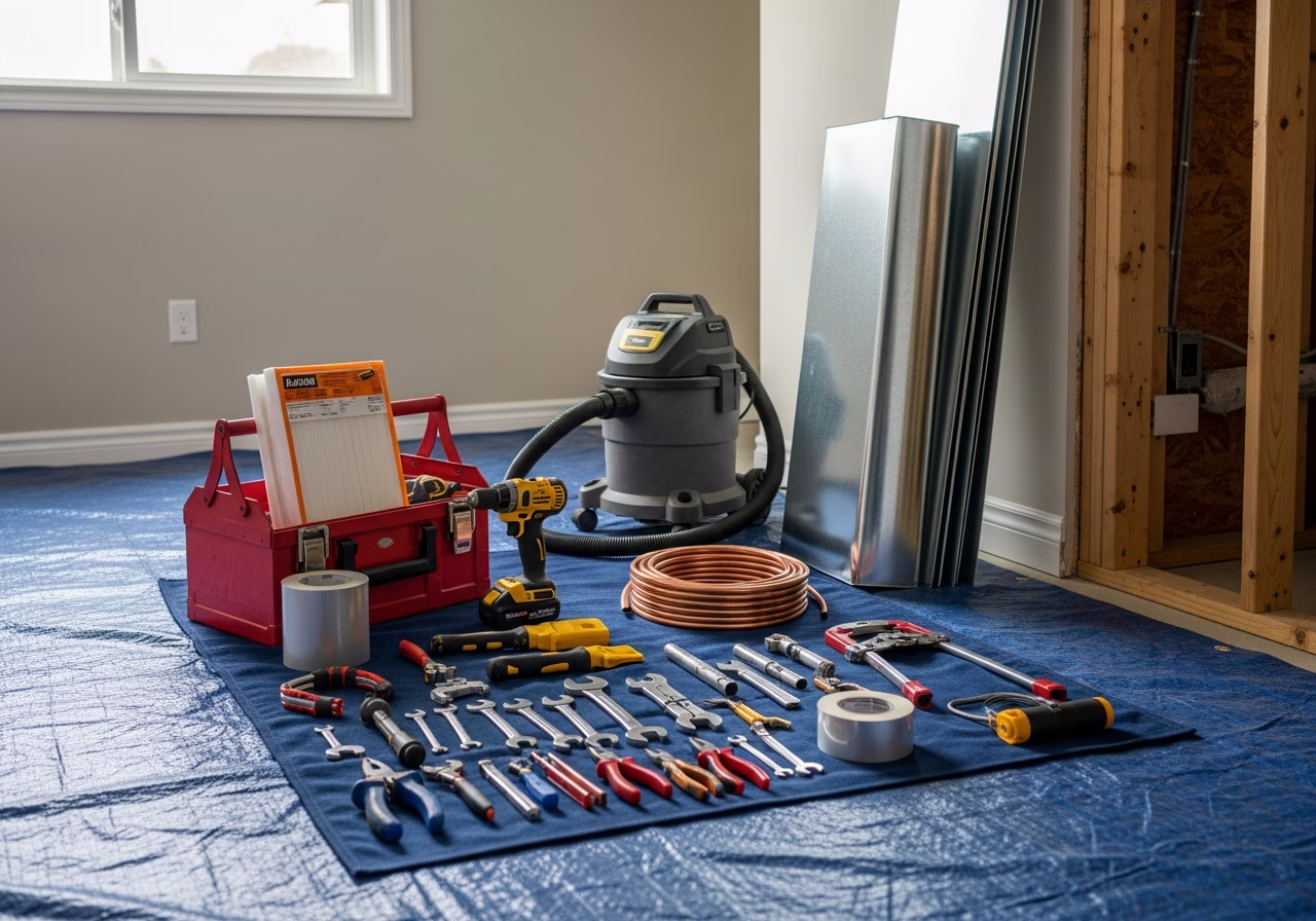 HRV vs ERV — tools and materials staged in a Greater Toronto Area home