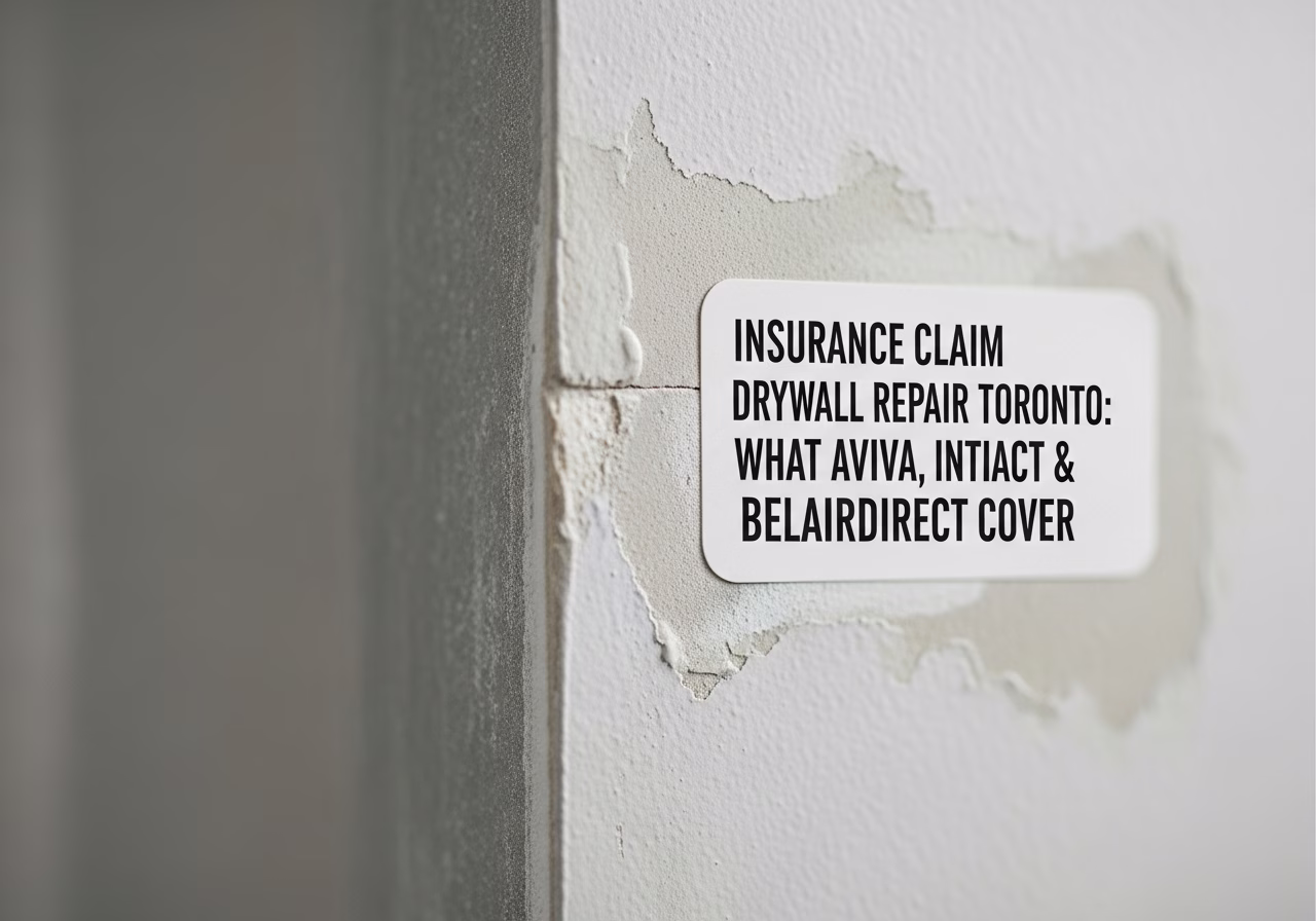 Insurance Claim Drywall Repair — close-up of professional workmanship in a Toronto-area home