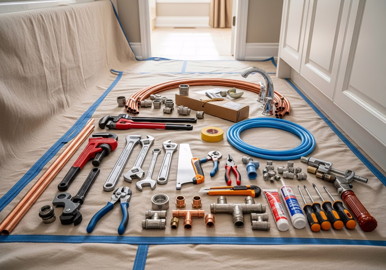 Is Toronto Tap Water Safe to Drink — tools and materials staged in a Greater Toronto Area home