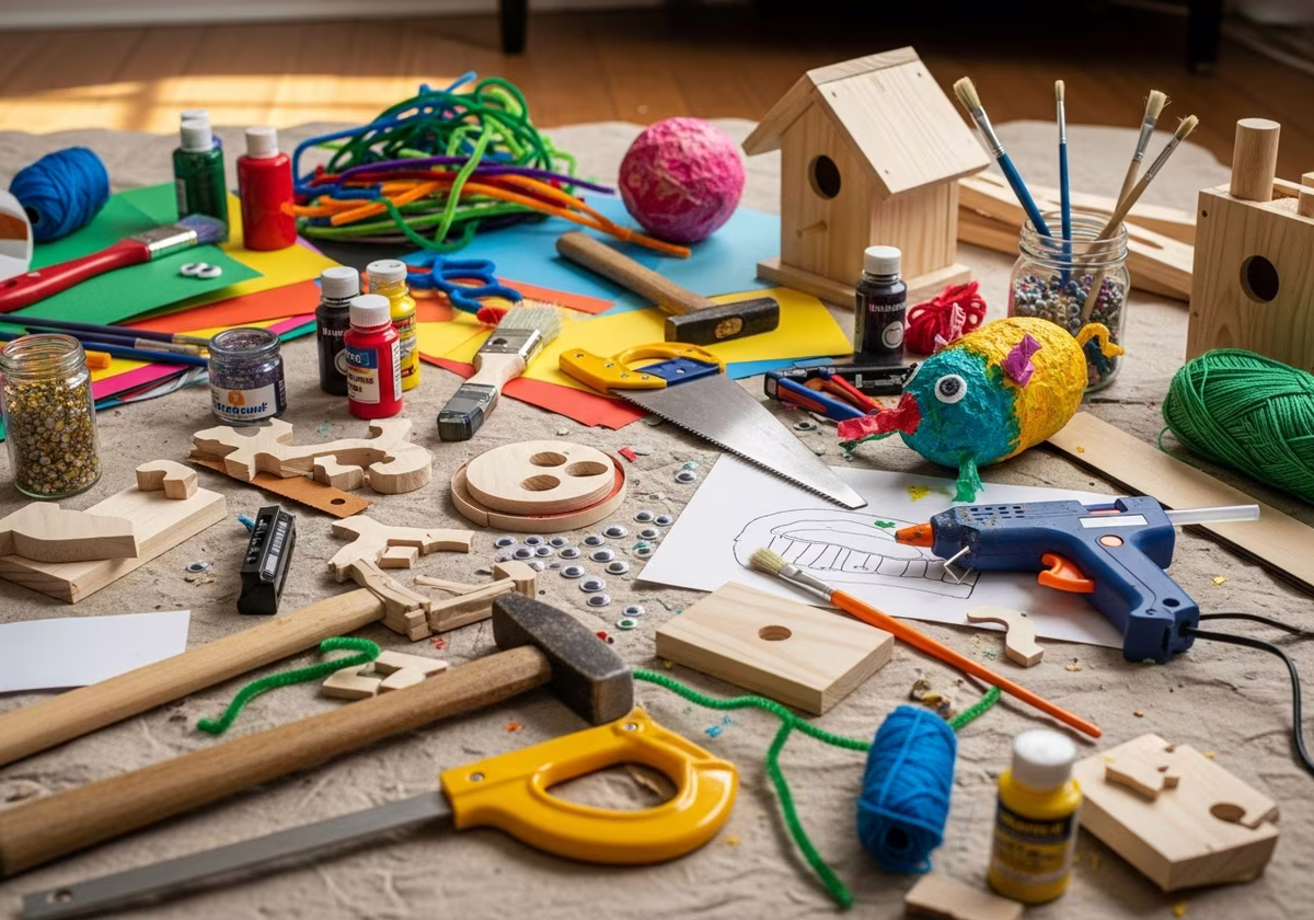 Kids' Room Stretch Ceiling — tools and materials staged in a Greater Toronto Area home