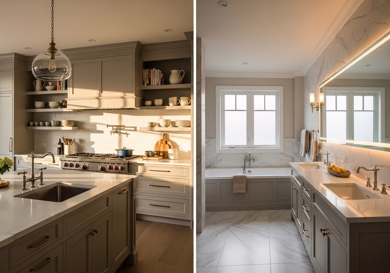 Kitchen Cabinet Refacing vs. Replacing — finished result in a Toronto or GTA home by RenoHouse