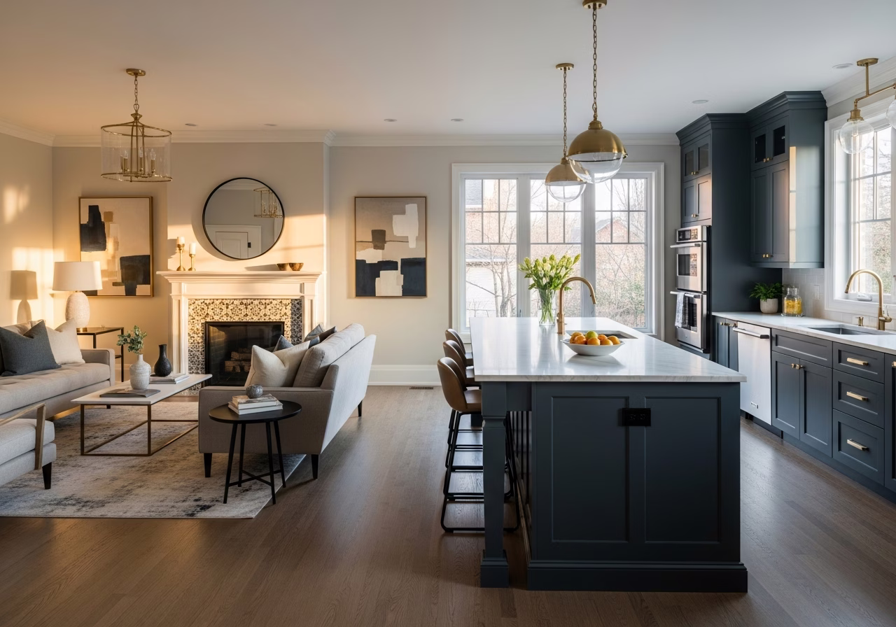 Kitchen Fire Restoration — finished result in a Toronto or GTA home by RenoHouse